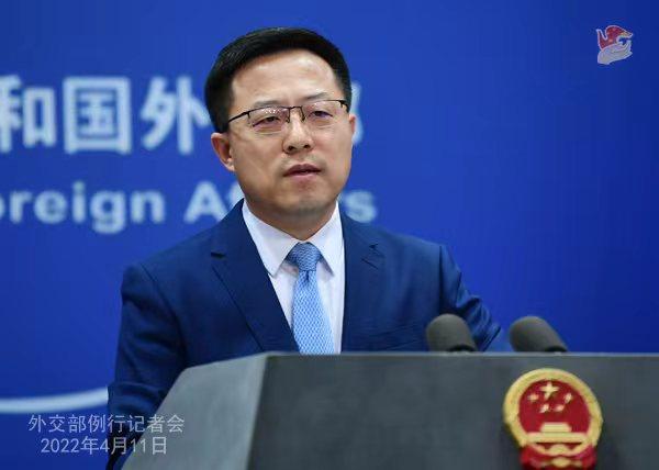 外交部发言人赵立坚。薛伟 摄