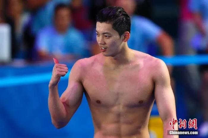 2017国际泳联世锦赛男子200米混合泳决赛在布达佩斯举行，中国选手汪顺以1分56秒28夺得季军。<a target='_blank' href='/'>中新社</a>记者 富田 摄