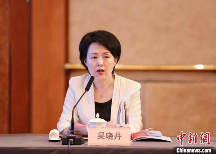 淮安市委常委、统战部部长吴晓丹在推介会上讲话。谭鑫 摄 article_img