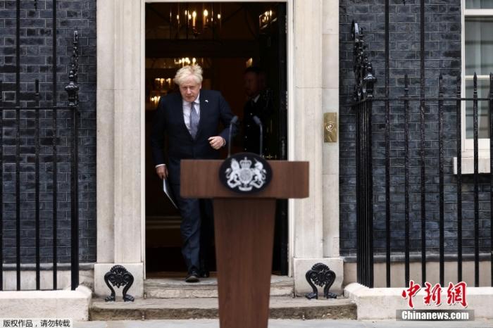 当地时间7月7日,英国首相约翰逊发表辞职声明。 article_img