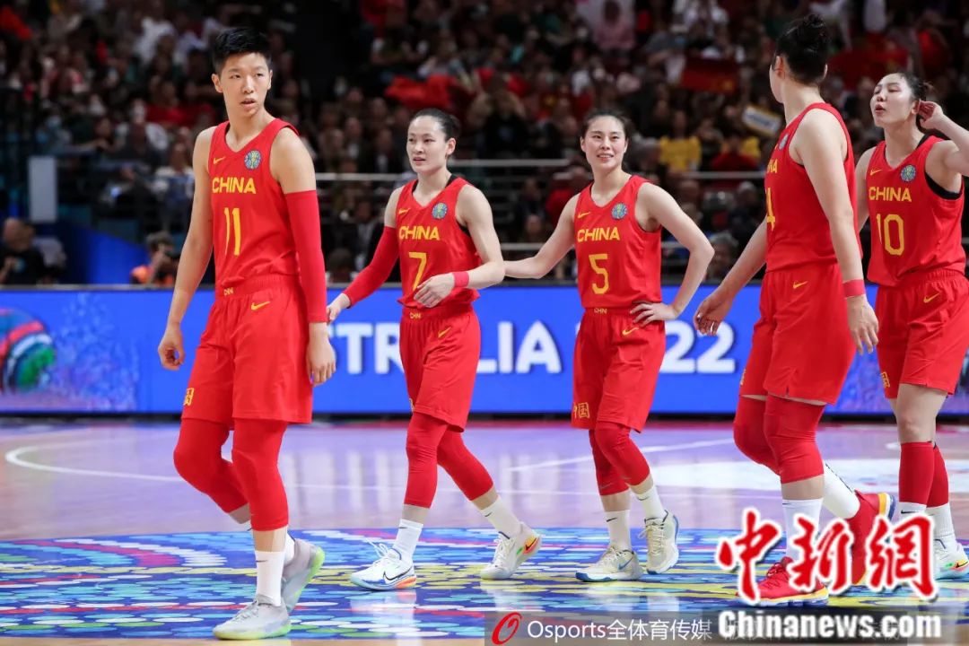 图为中国女篮在比赛中。图片来源：Osports全体育图片社
