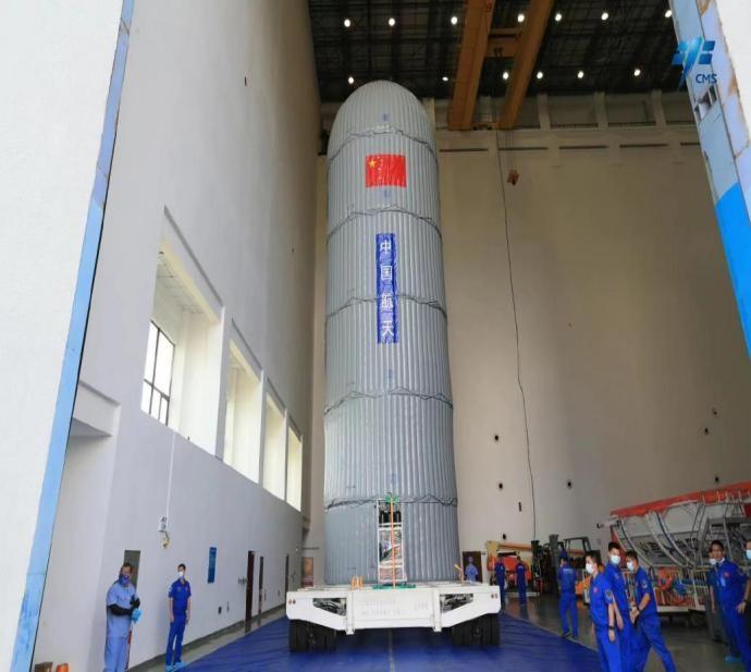 图为梦天实验舱 来源:中国载人航天工程办公室 article_img