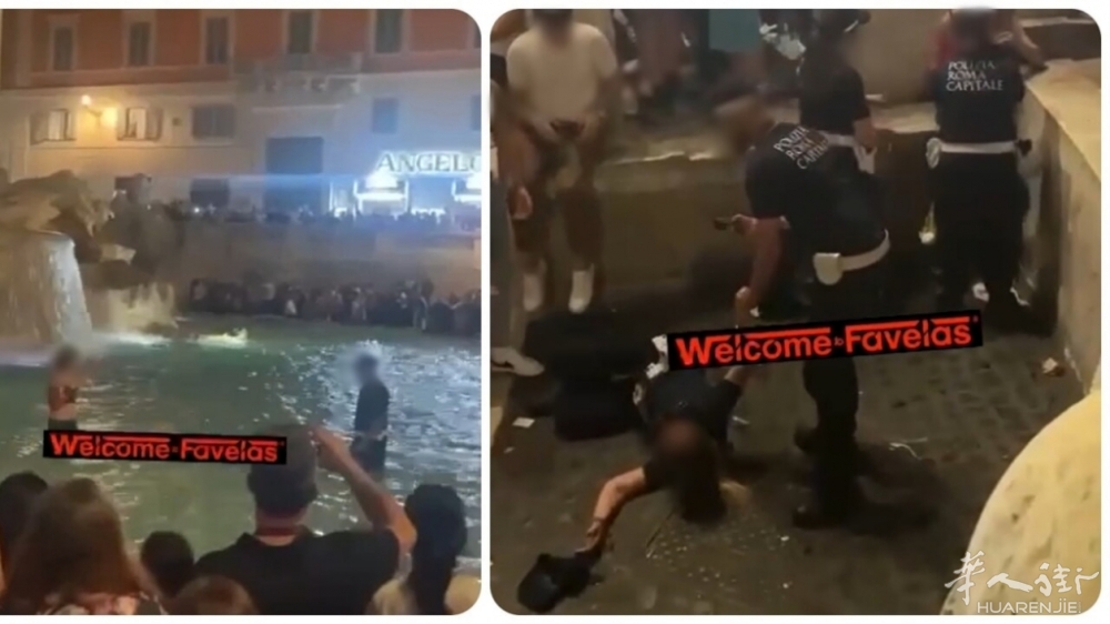 Bagno fontana Trevi aggressione vigili 1 (foto frame video Welcome to Favelas) OK.jpg article_img