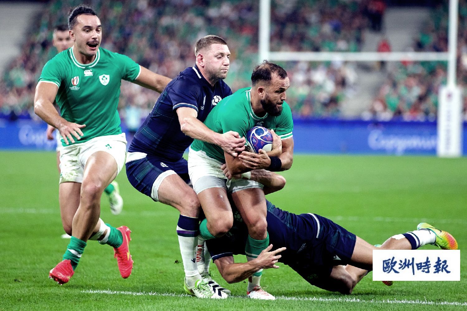 2023法国橄榄球世界杯B组最后一轮 爱尔兰36比14击败苏格兰挺进八强