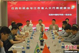 巴西中国和平统一促进会和江苏省人大代表团座谈