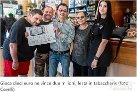 Faenza华人酒吧有客人花了10欧元刮刮卡中奖200万！ 